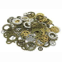 Mixed 40pcs alloy punk vintage charms steampunk gears charms pendant fit Bracelets Necklace DIY Metal Jewelry Making CH0003 2024 - buy cheap