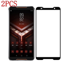 2 pçs cola completa capa de vidro temperado para asus rog telefone zs600kl protetor de tela película protetora para zs600kl z01qd vidro 2024 - compre barato