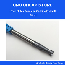1PC 2 Two Double flutes HRC55 extra long shank length 100mm tungsten carbide end mill bit CNC milling cutter Lengthen 8*8*20mm 2024 - buy cheap