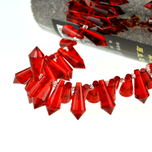 New Fashion 50pcs/lot Red Color Waterdrop Crystal Glass Beads 8x20mm Jewelry Craft Bracelet DIY Beads Free Shipping 2024 - buy cheap
