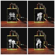 Chi-bi Maruko Square Anime LED Key Chains Figure Keyring Crystal Toy Keychain Light Keyholder Unisex Customized Gift NEW 2024 - buy cheap