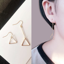 Asymmetry Drop Earrings Women Round Circle Triangle Statement Charm Gold Silver Long Chain Dangle Earring Eardrop Ear Jewelry 2024 - buy cheap