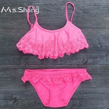 Ms. shang roupa de banho infantil rosa para meninas, maiô para crianças de 7 a 14 anos, 2018 2024 - compre barato