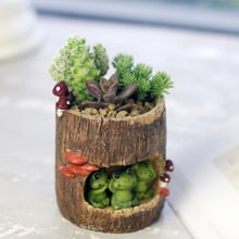 Creative Succulent Planter Flower Pot Resin Wood Pots Flower Pot for Decorating Office House Balcony Landscape 2024 - buy cheap