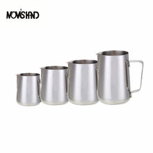 Jarra de café de acero inoxidable Barista, 150ml, 350ml, 600ml, manualidad de cocina, jarra para espumar leche Latte 2024 - compra barato