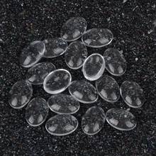 50pcs/lot 10x14mm Oval Flat Back Clear Domed Glass Cabochon Use For DIY Pendant Bracelet Necklace Jewelry 2024 - buy cheap