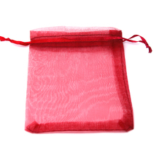 Saco organizador vermelho 9x12cm, bolsas para embalar joias de casamento, bolsas para presente 2024 - compre barato