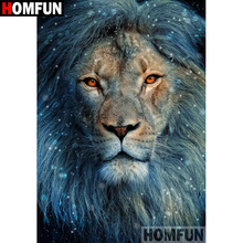 HOMFUN 5D DIY Diamond Painting Full Square/Round Drill "Animal lion" 3D Embroidery Cross Stitch gift Home Decor A00155 2024 - buy cheap