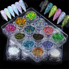 12 Boxes Nail Laser Crystal Firework Glitter Gel Polish Powder Sequins Iridescent Flakes Cosmetic Paillette Nail Art Decorations 2024 - buy cheap