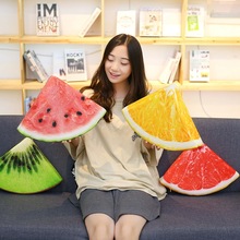 Sweet fruit pillow watermelon 3D simulation plush toy cushion sofa Car Office Chair Kiwi Home decoration birthday gift 2024 - buy cheap