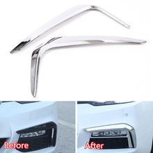 2x Car Exterior Front Fog Light Lamp Strip Trim Styling Cover Accessories For BMW 5 Series G30 530liM 2018 ABS 2 Colors 2024 - buy cheap