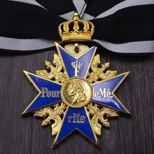 Emblema da segunda guerra mundial, medalha grande da guerra mundial com metal dourado azul 2024 - compre barato