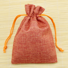 Bolsa de yute naranja para almacenamiento de incienso, bolsa de lino para guardar accesorios de joyería, embalaje, color naranja, 13x18cm, 50 unidades 2024 - compra barato