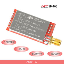 170Mhz SI4463 Wireless Modules 500mW 5000-meter Wireless Serial Communication UART Module, WOR, Ultra Low Power Consumption 2024 - buy cheap