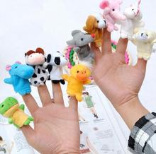 Lovely 10 Pcs/Lot Mini Funny Soft Plush Toys Cartoon Biological Animal Finger Puppet For Child Baby Favor Dolls 2024 - buy cheap