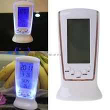 Reloj despertador Digital LCD, calendario, termómetro, retroiluminación, nuevo para el hogar 2024 - compra barato