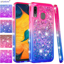 Cute Soft Case for Samsung Galaxy Wide4 A30 A20 2019 Glitter Diamond Liquid Bumper Cover SM-A205FN/DS SM-A305FN/DS SM A205FN/DS 2024 - buy cheap