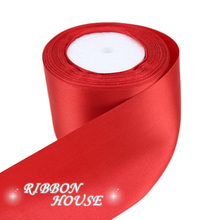(25 ярдов/рулон) 3 дюйма (75 мм) красная стандартная лента, односторонняя стандартная рождественская лента 2024 - купить недорого