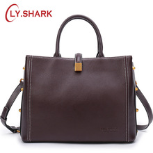 Ly. shark bolsas de luxo bolsas femininas designer senhoras bolsa de couro genuíno bolsa de ombro feminino crossbody sacos para mulher 2024 - compre barato