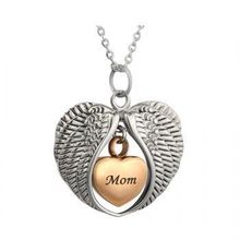 JJ002 Rose gold Small Heart Urn Pendant -Carved Mom/Dad/Son/Grandma/Grandpa Stainless Steel Keepsake Cremation Necklace Hold Ash 2024 - buy cheap