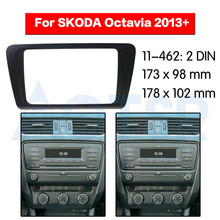 2 din Car Radio Fascia for SKODA Octavia 2013+ Stereo Panel Dash Mount Trim Kit Surround Frame Plate  Audio 2024 - buy cheap