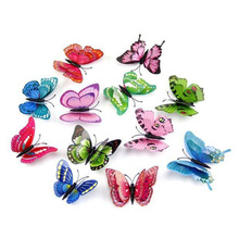 Ímãs de geladeira borboleta 3d 10 embutidos decorativos para decoração de casa, adesivos de geladeira para decoração do quarto 2024 - compre barato
