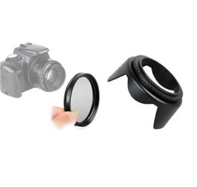 2 em 1 72mm CPL filtro polarizador + Flor lens hood kit para DSLR 650D 550D 1100D 18-200mm câmera SET 2024 - compre barato