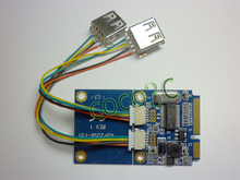 Бесплатная доставка мини PCIe для Dual USB адаптер/конвертер мини карты Поддержка USB Wi-Fi, Bluetooth adatpter флэш-память 2024 - купить недорого