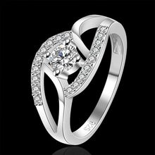 Кольцо с серебряным покрытием, Серебряное модное Ювелирное кольцо, заводские цены, инкрустированный камень, двойное кольцо/CXGBMUFH LMPJBDWMR142 2024 - купить недорого