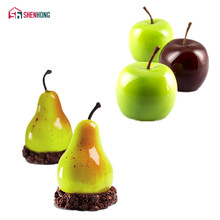 SHENHONG Apple And Pear Fruit 3D Mousse Mold Silicone DIY Mould Cupcake Cookie Muffin Soap Moule Baking Tools 2024 - buy cheap