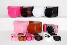 PU leather Camera Bag Case Cover Pouch for Sony A5000 A5100 ILCE-5000L NEX 3N NEX-3N 16-50mm Camera, 6 colors for choose 2024 - buy cheap