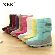 XEK-Botas de nieve antideslizantes para Mujer, cálidas y sólidas, impermeables, zapatos térmicos de Plataforma ZLL18, novedad de 2018 2024 - compra barato