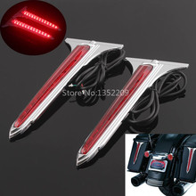 Red Lens Motorcycle Saddlebag Housing LED Rear Brake Tail Light For Harley Touring Road King Street Glide Electra Road Glide 2024 - buy cheap