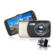 BORUiT Full HD 1080 P 4,0 дюймов ips Экран Видеорегистраторы для автомобилей Камера Двойной объектив видео Регистраторы заднего вида Камера Ночное видение Парковка монитор 2024 - купить недорого