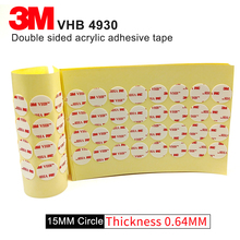 3M VHB 4930 acrylic Foam adhesive tape Die cutting high performance Double Sided white color/15MM Circle/2000 pcs per lot 2024 - buy cheap
