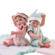 KEIUMI-Mini muñeca Reborn de vinilo de silicona, 11 pulgadas, 27 cm, piel roja, niña o niño, gemelos, con manta 2024 - compra barato