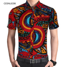 Mens Hawaiian Shirt Male Casual camisa masculina Printed Beach Shirts Short Sleeve brand clothing Free Shipping Asian Size 4XL 2024 - buy cheap