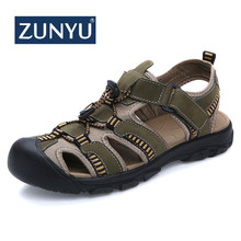 ZUNYU-Sandalias de cuero de alta calidad para hombre, zapatos de playa, ocio, gran oferta, novedad, verano, talla grande 48 2024 - compra barato