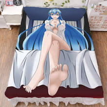 Японское аниме Akame ga KILL! Персонажи, сексуальная девушка, Akame кровать, молочное волокно, простыня и фланелевое одеяло, летнее одеяло 150x200cm 2024 - купить недорого