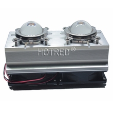 100 w 200 w alta potência led dissipador de calor cooler com ventiladores 44mm lente + refletor suporte