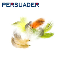 Señuelo de plumas de pato, material de ala atado de moscas, 5-8cm, grizzly, verde azulado, oferta, paquete de 20 plumas 2024 - compra barato