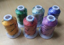 Variegated embroidery machine thread 6 assorted colors, 100% viscose rayon embroidery thread for Brother Singer Janome Pfaff 2024 - buy cheap