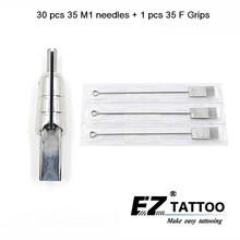 EZ-agujas de tatuaje Magnum 35M1, tubos de bala de acero inoxidable 316, suministro de tatuaje con agarre, 30 Uds., 1 Juego por lote 2024 - compra barato