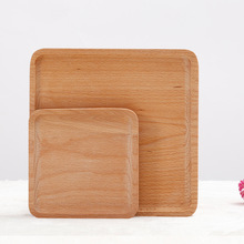 Round/Square Wood Plate Beech Wooden Cake Dishes Home Hotel School Dessert Serving Tray Wood Sushi Bread Plate Dinnerware 2024 - buy cheap