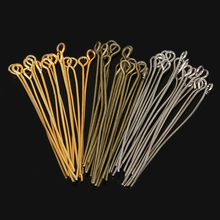 Alfileres de cabeza con forma de ojo, accesorios artesanales para fabricación de joyas, 40mm, aproximadamente 300 uds, Color bronce antiguo/rodio/oro "9" 2024 - compra barato