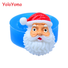 J071YL 33.1mm Christmas Santa Clause Silicone Mold - Sugarcraft, Cake Decorating, Fondant, Cookie Biscuit, Chocolate, Resin Clay 2024 - buy cheap