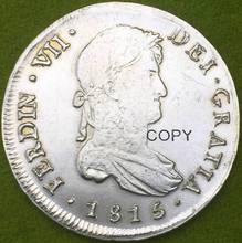 Chile 1815(FJ) 8 Reales -Fernando VII Brass Plating Silver Copy Coin 2024 - buy cheap