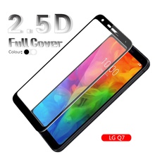 Colorful Full Coverage Tempered Glass For LG Q7 LM-Q610YB Screen Protector Film Glass Clear Front Cover Guard Sheild + Cloth 2024 - buy cheap