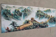 160x60cm/ Chinese silk embroidery landscape painting - Chinese Great Wall 2024 - buy cheap