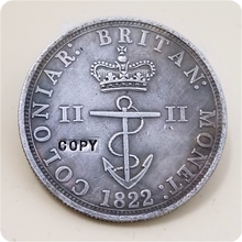 1822 Британский Западный индийский 1/2 доллар-Джордж IV имитация монеты 2024 - купить недорого